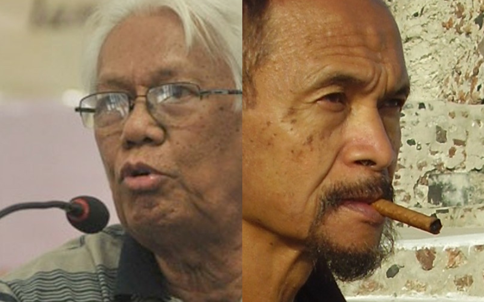 The faces of Putu Oka and Goenawan