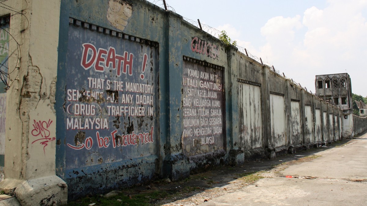 A wall of Pudu Prison in Kuala Lumpur, before the prison complex was demolished beginning in 2009. Kojach/Flickr