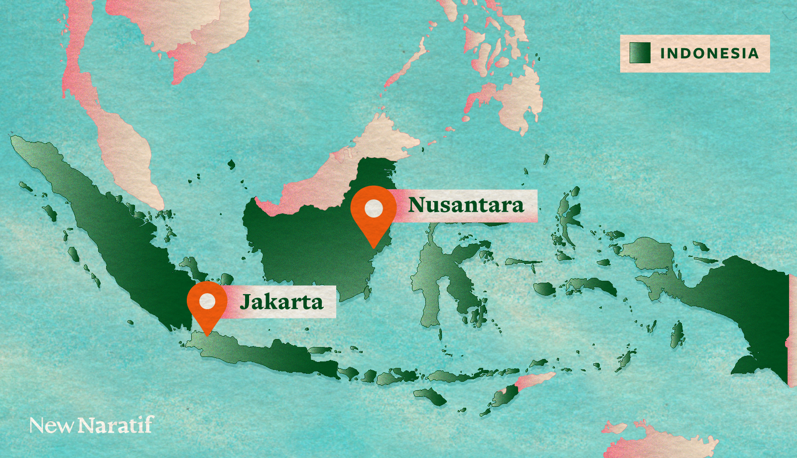 Map showing the locations of Jakarta and Nusantara

Peta yang menunjukkan lokasi Jakarta dan Nusantara