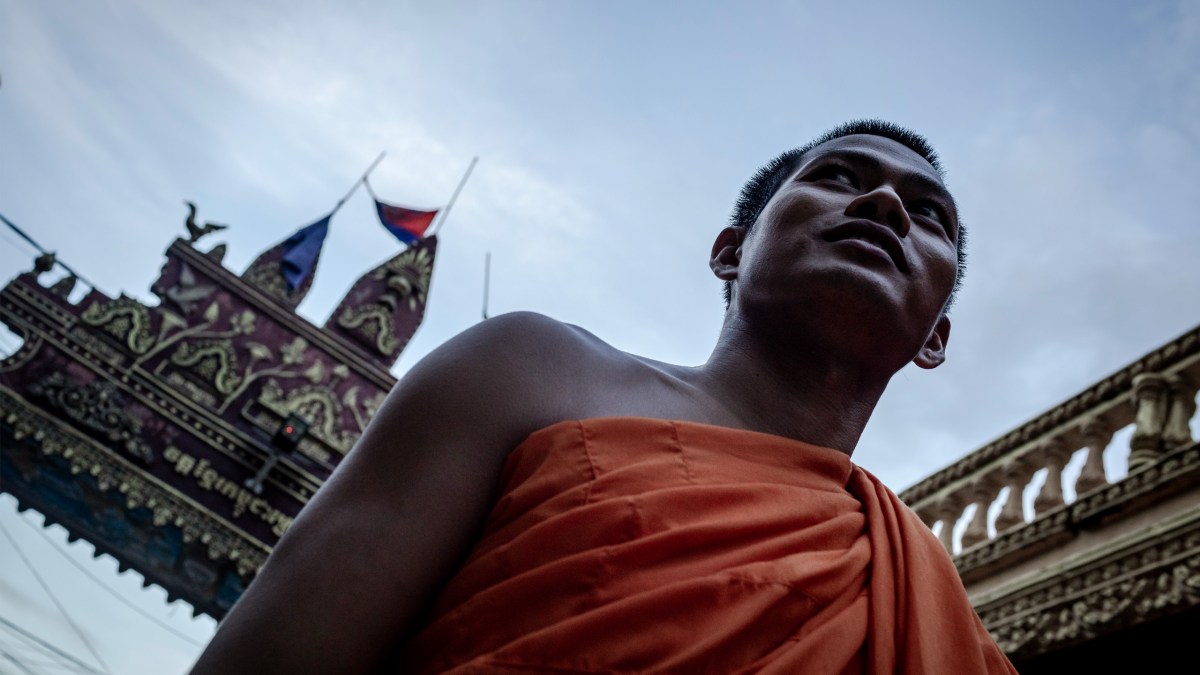 Venerable Serey Vothnak, a Khmer Krom Buddhist monk, at the Khmer Krom-led Samaki Raingsey pagoda in Phnom Penh in March 2022. Roun Ry